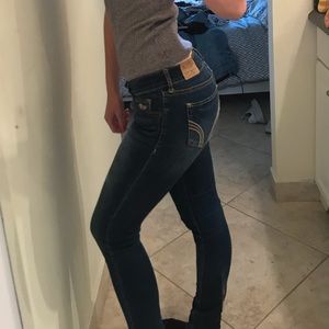 Hollister skinny jeans Dark Blue low rise